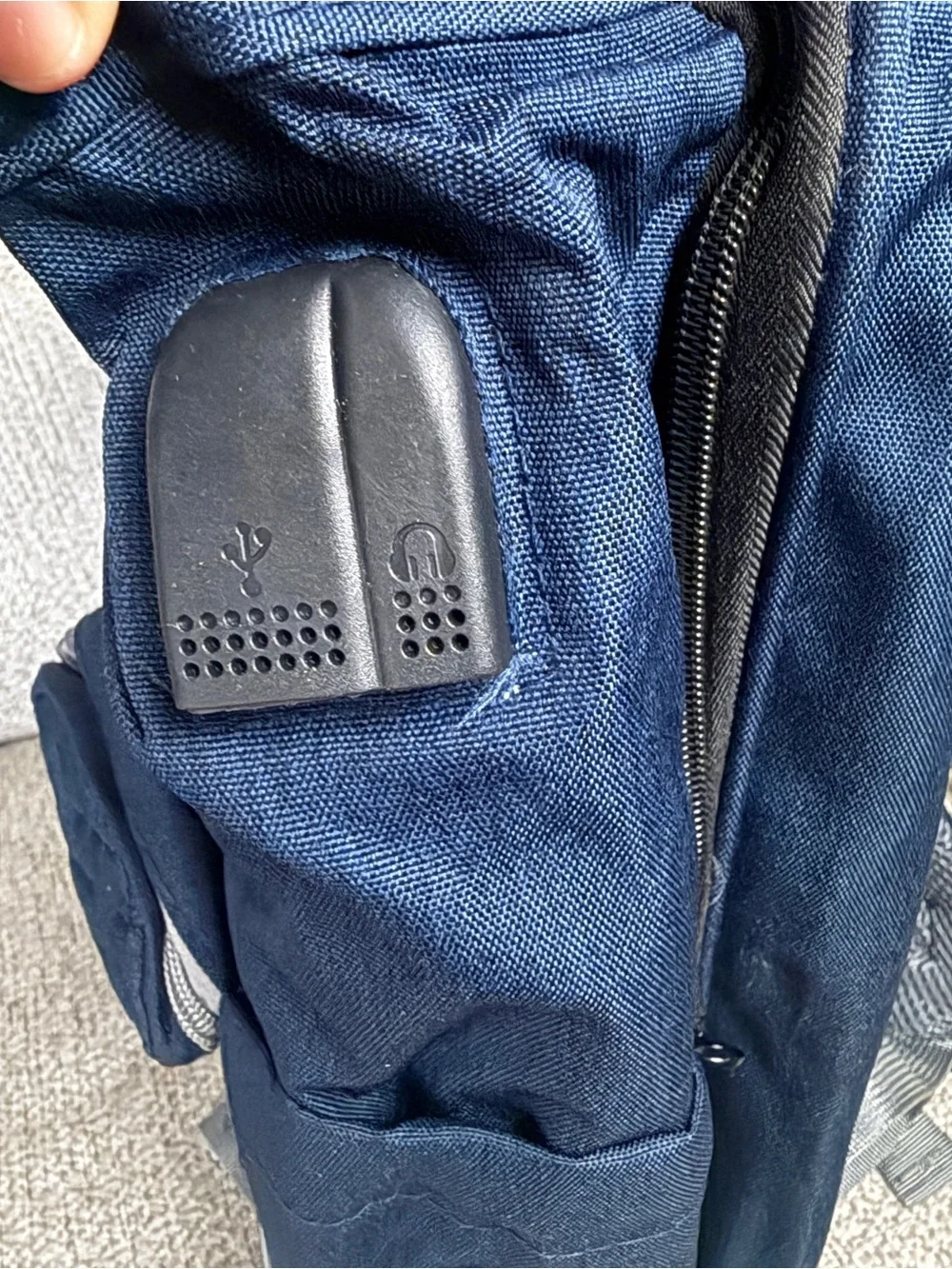 Navy Quilted Diaper backpack